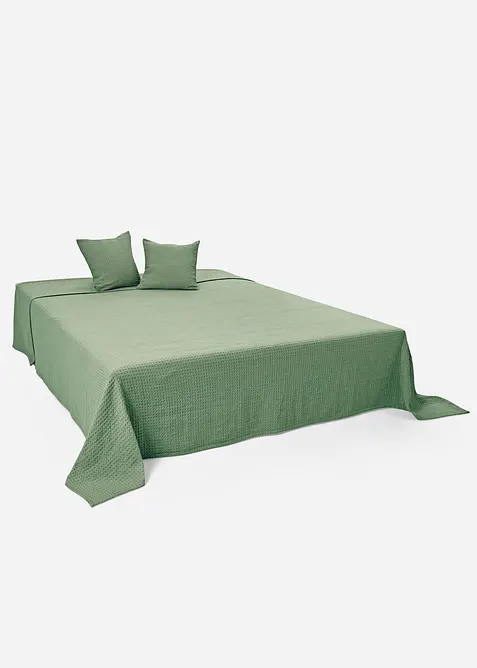 Lot de 2 housses de coussin &agrave; motif gaufr&eacute;, bonprix