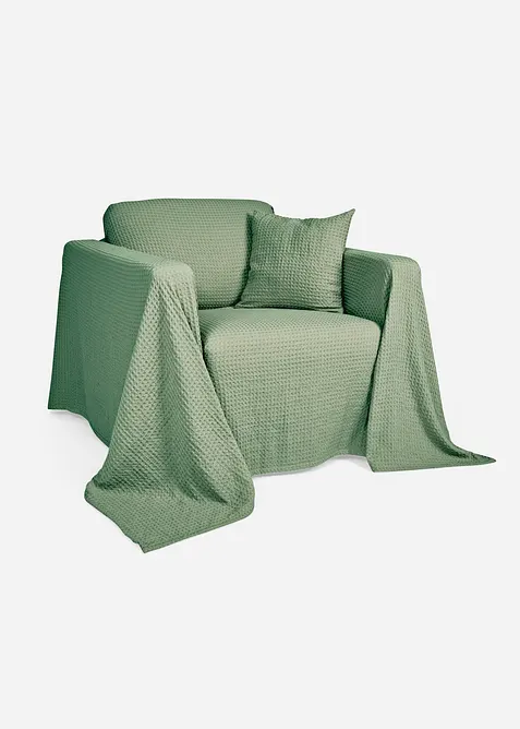 Lot de 2 housses de coussin &agrave; motif gaufr&eacute;, bonprix