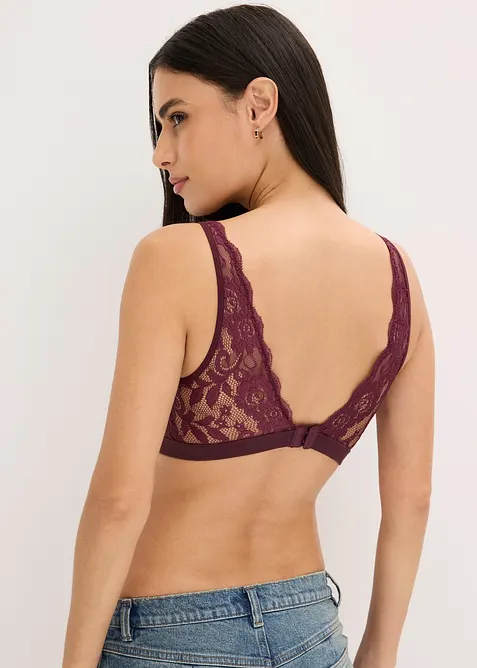 Brassi&egrave;re c&ocirc;tel&eacute;e avec coton et dentelle, bonprix