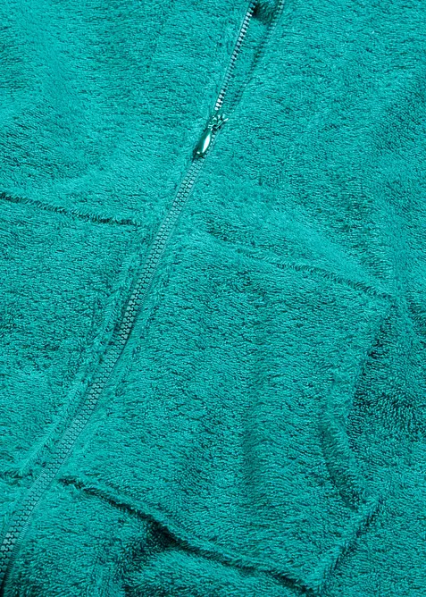 Peignoir en &eacute;ponge de coton avec fermeture zipp&eacute;e, bonprix