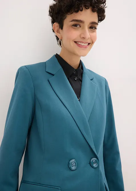 Longblazer mit V-Ausschnitt, langarm, bonprix