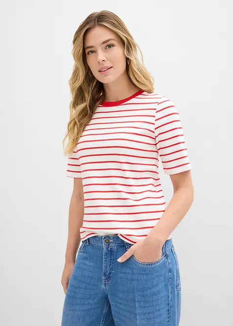 T-Shirt aus schwerer Bio-Baumwolle, bonprix