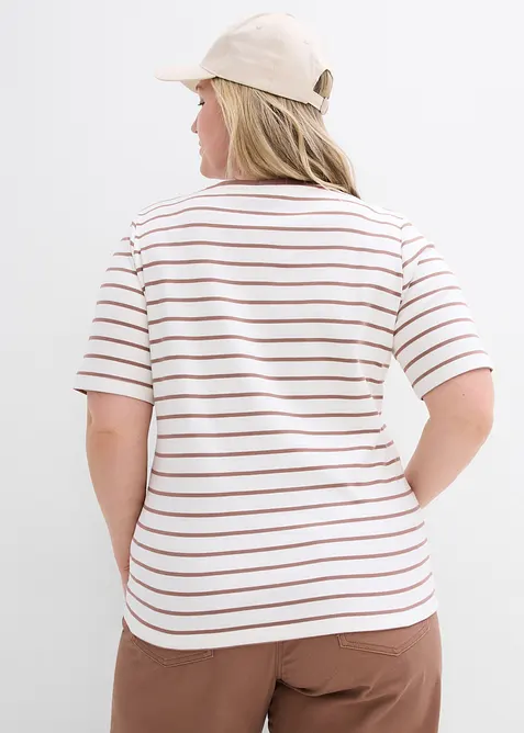 T-Shirt aus schwerer Bio-Baumwolle, bonprix