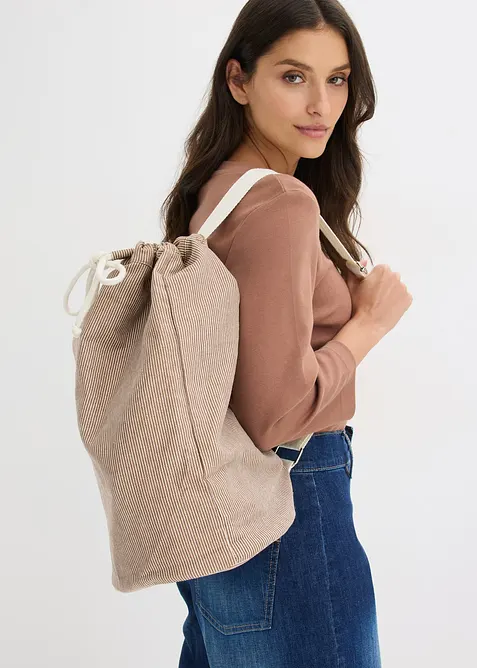 Sac &agrave; dos en toile ray&eacute;e, bonprix
