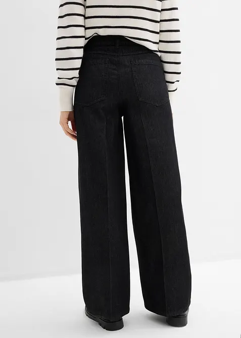 Wide-Leg-Jeans Mid Waist, bonprix