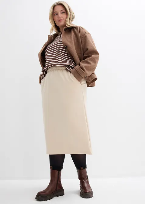 Midirock aus softem Scuba, bonprix