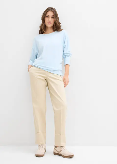 Langarmshirt aus bequemen Punto di Roma, bonprix