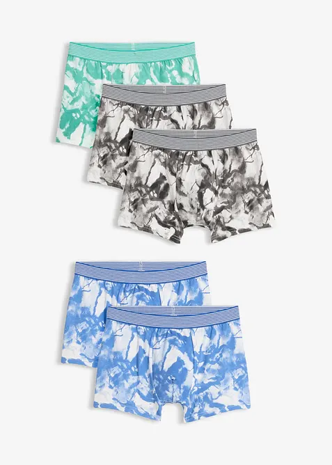 Lot de 5&nbsp;boxers coton doux, bonprix
