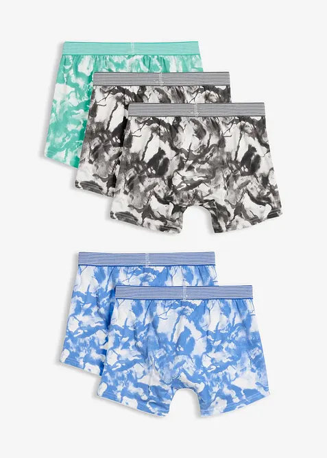 Lot de 5&nbsp;boxers coton doux, bonprix