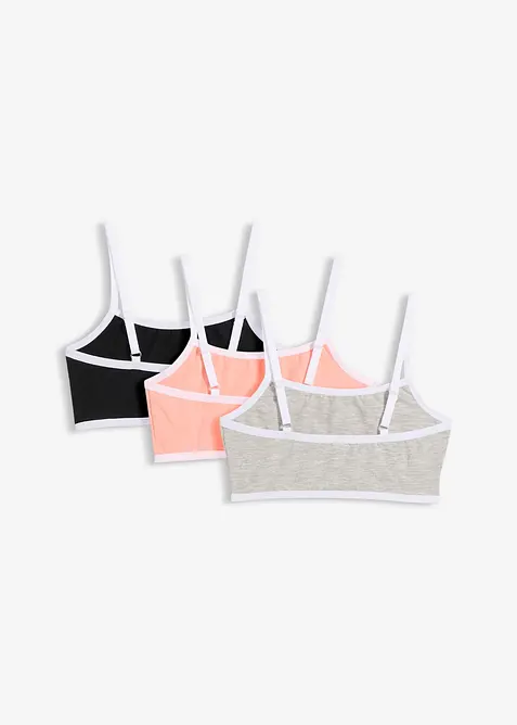Lot de 3 brassi&egrave;res en coton doux et extensible, bonprix