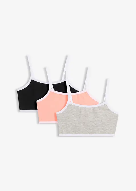 Lot de 3 brassi&egrave;res en coton doux et extensible, bonprix