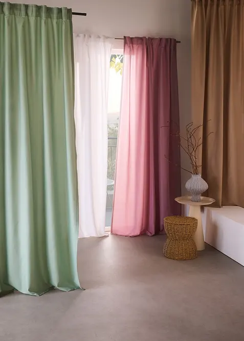 Vorh&auml;nge aus Microfaser (2er Pack), bonprix