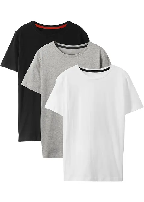 T-Shirt mit Bio-Baumwolle (3er Pack), bonprix