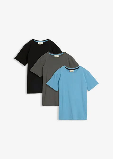 T-Shirt mit Bio-Baumwolle (3er Pack), bonprix