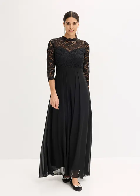 Robe longue avec dentelle, bonprix