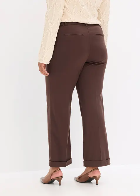 Pantalon large &agrave; pinces, bonprix