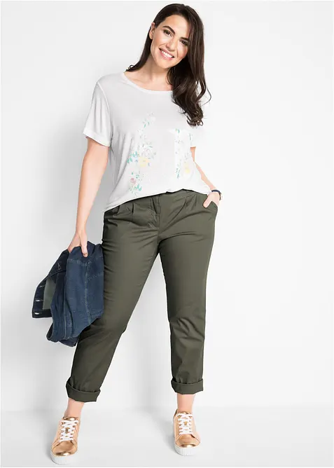 Pantalon chino en coton extensible, bonprix