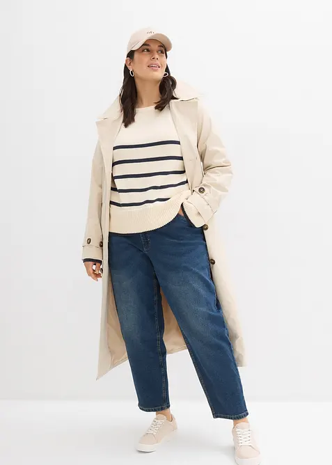 Jean mom taille haute, raccourci, bonprix