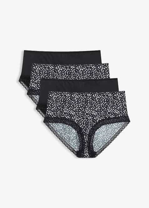 Maxipanty mit Spitze (4er Pack), bonprix