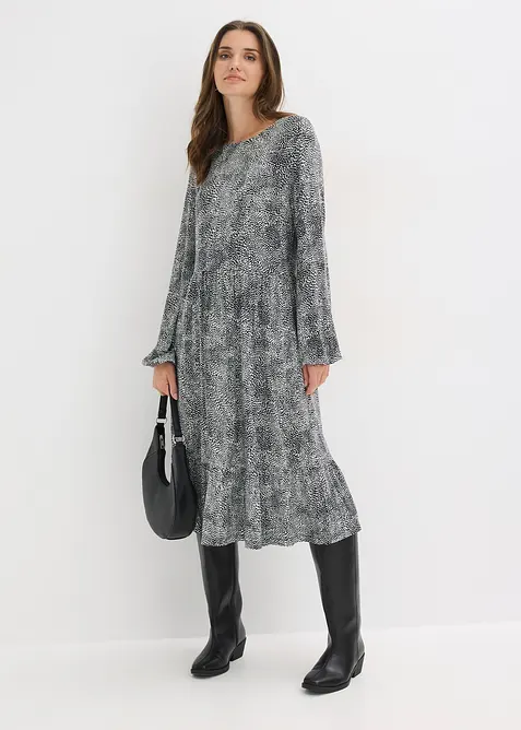 Midi-Jerseykleid aus Viskose-Mix, bonprix