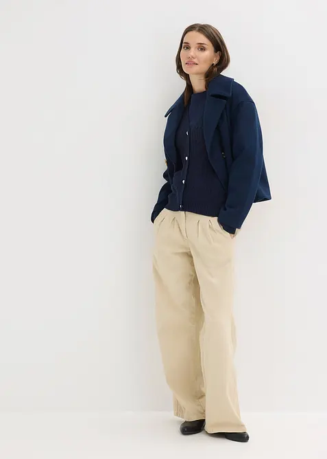 Gilet en fine maille de viscose m&eacute;lang&eacute;e, bonprix