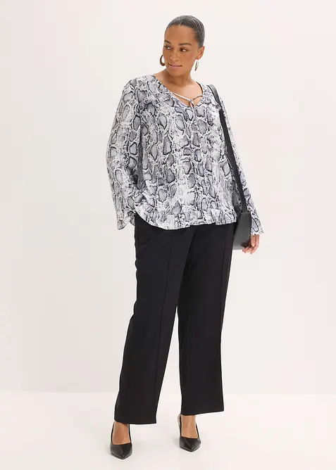 Tunikabluse aus flie&szlig;endem Satin, bonprix