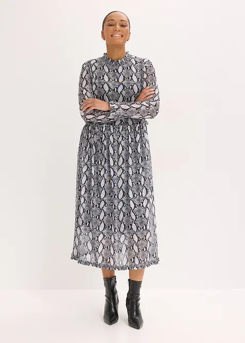 Midikleid aus softem Mesh, bonprix