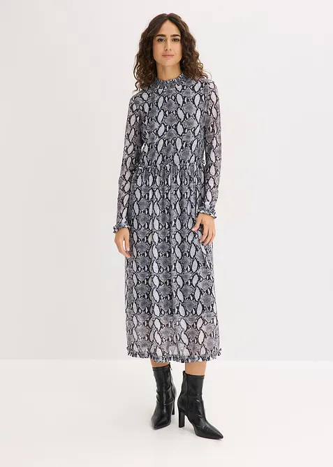 Midikleid aus softem Mesh, bonprix