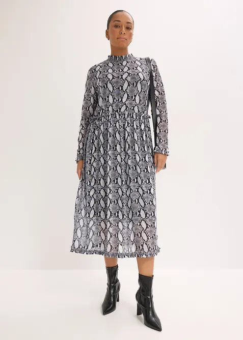 Midikleid aus softem Mesh, bonprix