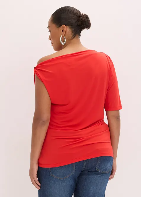 Shirt mit asymmetrischem Ausschnitt, bonprix