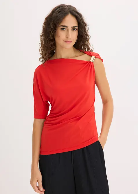 Shirt mit asymmetrischem Ausschnitt, bonprix