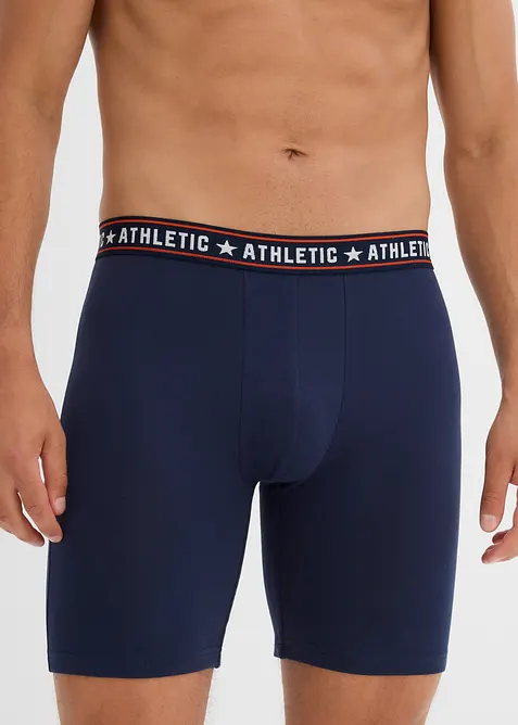 Lange Boxershorts eng mit Baumwolle (2er Pack), bonprix