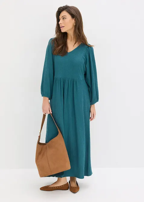 Midikleid aus strukturiertem Jersey, bonprix