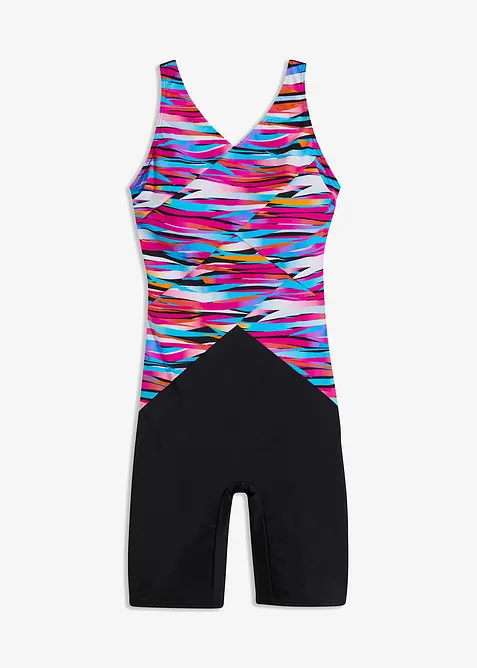 Maillot 1 pi&egrave;ce sculptant &agrave; jambes, maintien mod&eacute;r&eacute;, bonprix