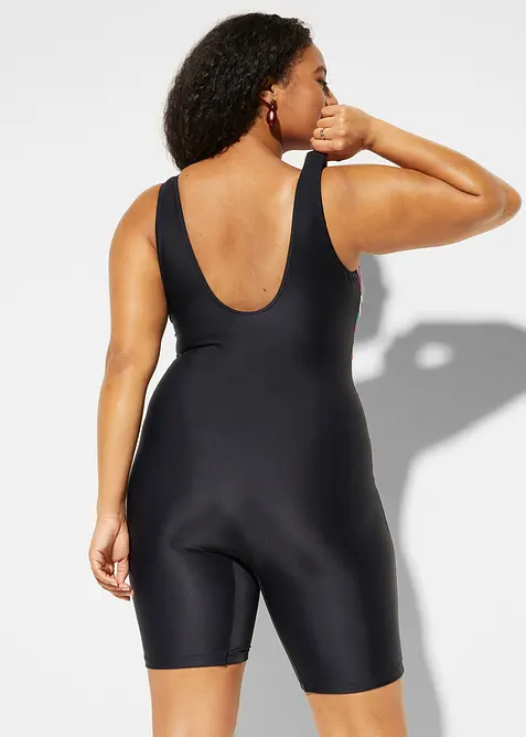 Maillot 1 pi&egrave;ce sculptant &agrave; jambes, maintien mod&eacute;r&eacute;, bonprix