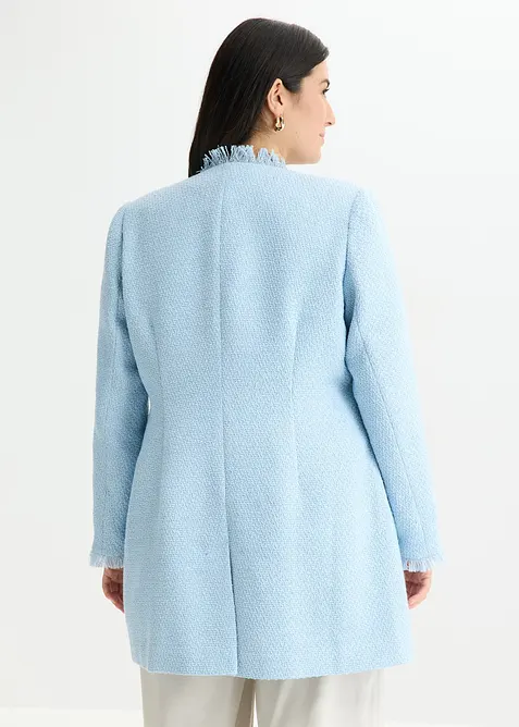 Blazer long en maille boucl&eacute;e, bonprix