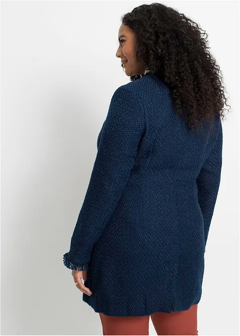 Blazer long en maille boucl&eacute;e, bonprix