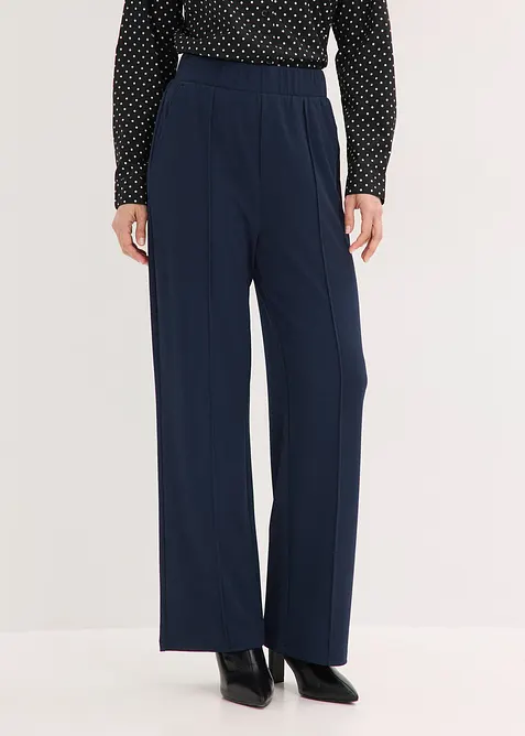 Pantalon &eacute;lastiqu&eacute; en interlock &eacute;pais, bonprix