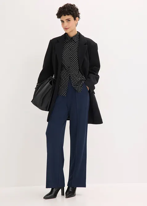 Pantalon &eacute;lastiqu&eacute; en interlock &eacute;pais, bonprix