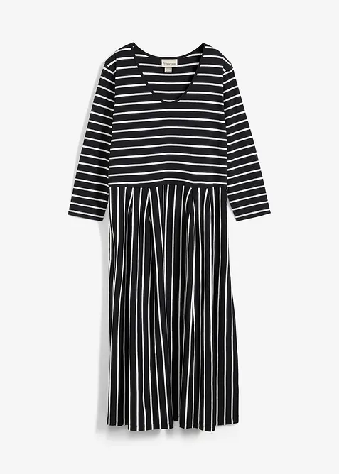 Baumwoll-Jerseykleid, Midil&auml;nge, bonprix