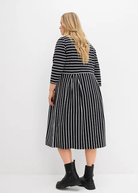 Baumwoll-Jerseykleid, Midil&auml;nge, bonprix