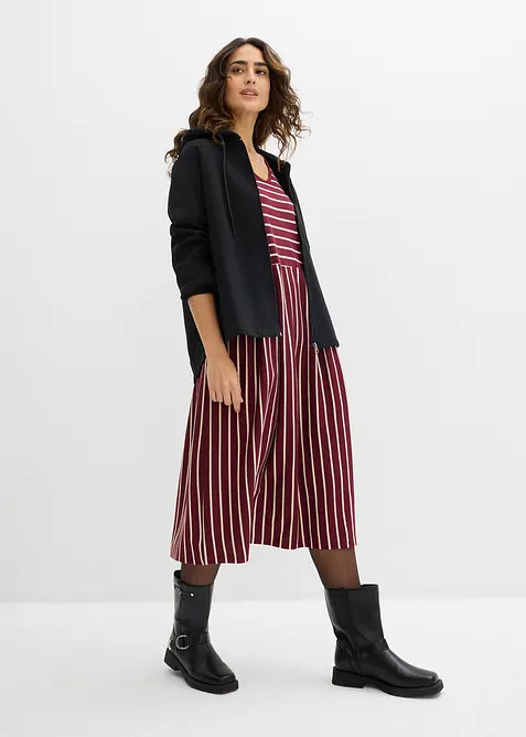 Baumwoll-Jerseykleid, Midil&auml;nge, bonprix