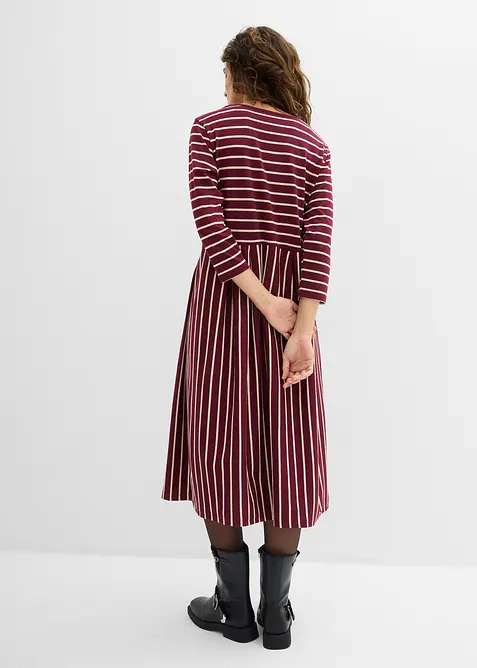 Baumwoll-Jerseykleid, Midil&auml;nge, bonprix