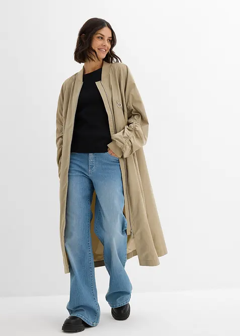 Blouson-Mantel mit Strickkragen, bonprix