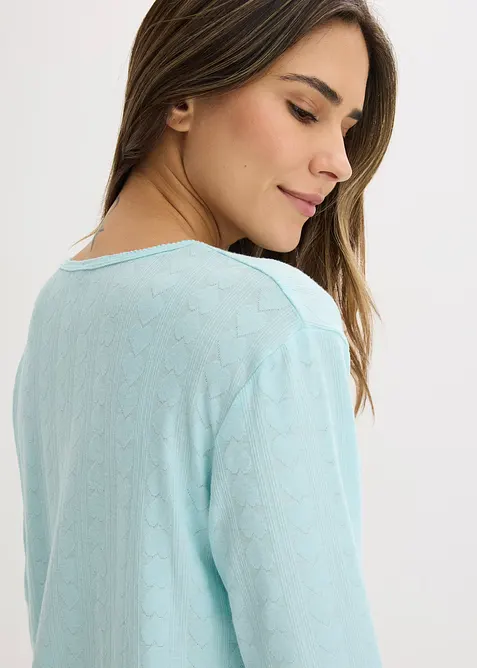 Leichter Pyjama mit Herzchenmuster, bonprix