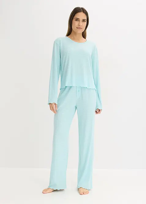 Leichter Pyjama mit Herzchenmuster, bonprix