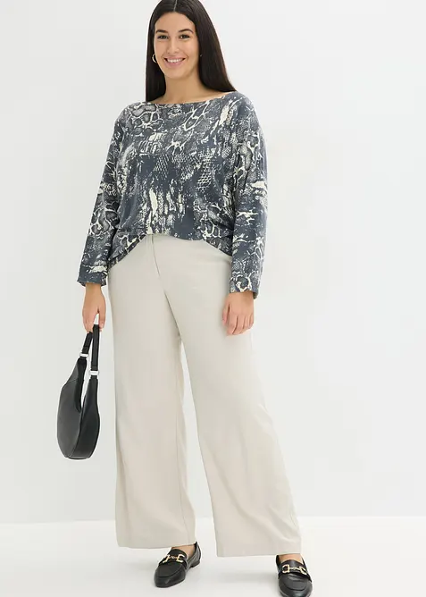 Fledermauspullover mit Schlangendruck, bonprix