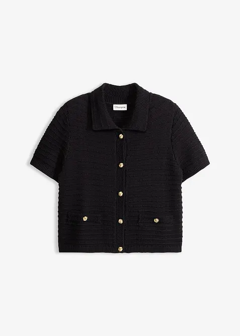 Strickjacke mit dekorativen Kn&ouml;pfen, bonprix