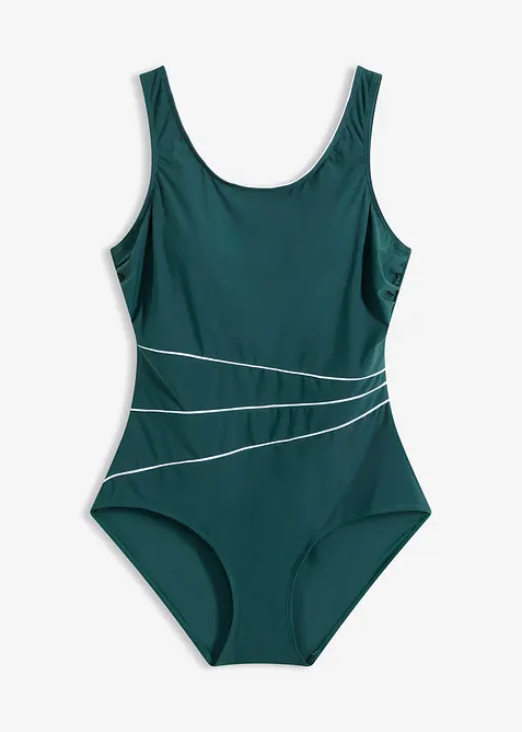 Maillot sculptant avec coutures d&eacute;coratives, maintien l&eacute;ger, bonprix