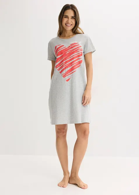 Nachthemd (2er Pack) aus reiner Baumwolle, bonprix